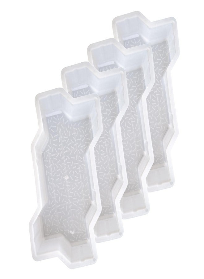Reyal Lightweight Plastic Zigzag/Unipaver Block Mould(60mm) White (Pack of 4) | Interlocking Paver Block Mould - Image 1